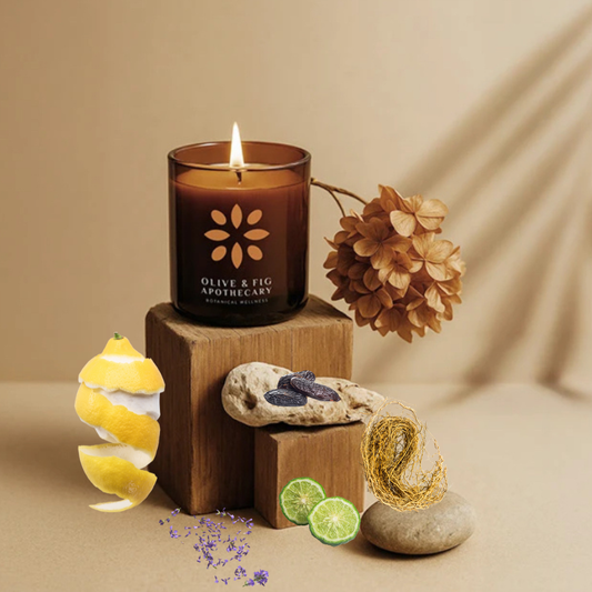 Olive & Fig Apothecary Crimson Oud scented 2-wick 11 oz candle