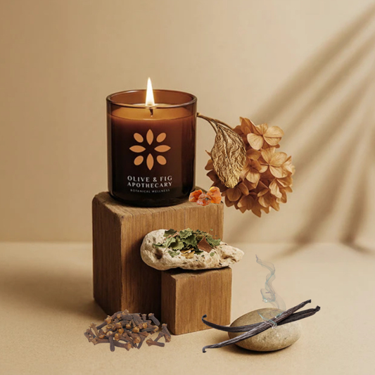 Olive & Fig Apothecary Ember Bean scented 2-wick 11 oz candle