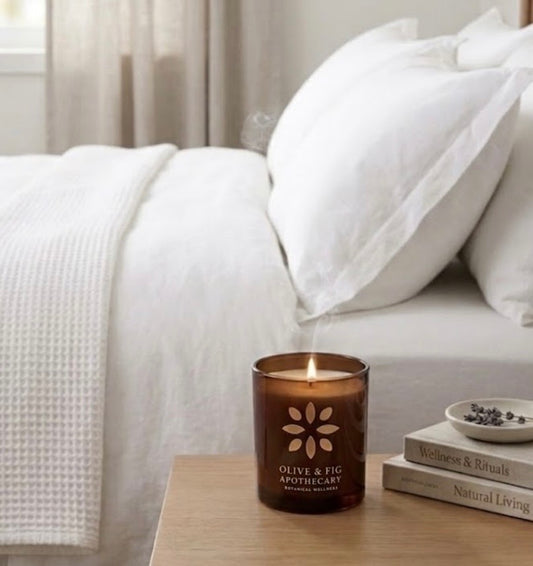 Olive & Fig Apothecary Smokewood Lavender scented 2-wick 11 oz candle