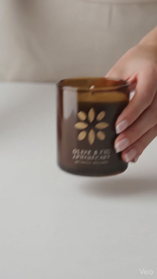 Olive & Fig Apothecary Desert Santal scented 2-wick 11 oz candle